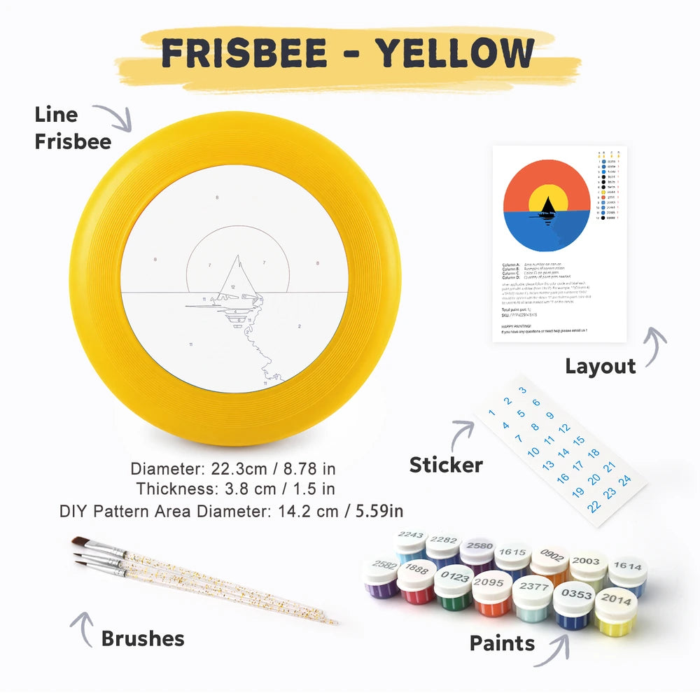 Paint by Numbers - Frisbee | Sailboat at Sunset