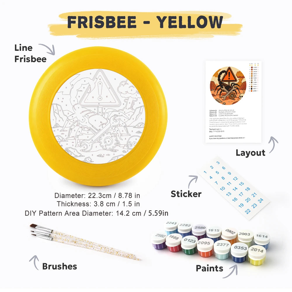 Paint by Numbers - Frisbee | Scorpion Warning Sign