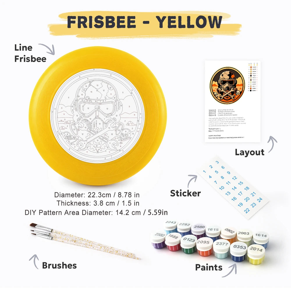 Paint by Numbers - Frisbee | Skull Pilot Crest