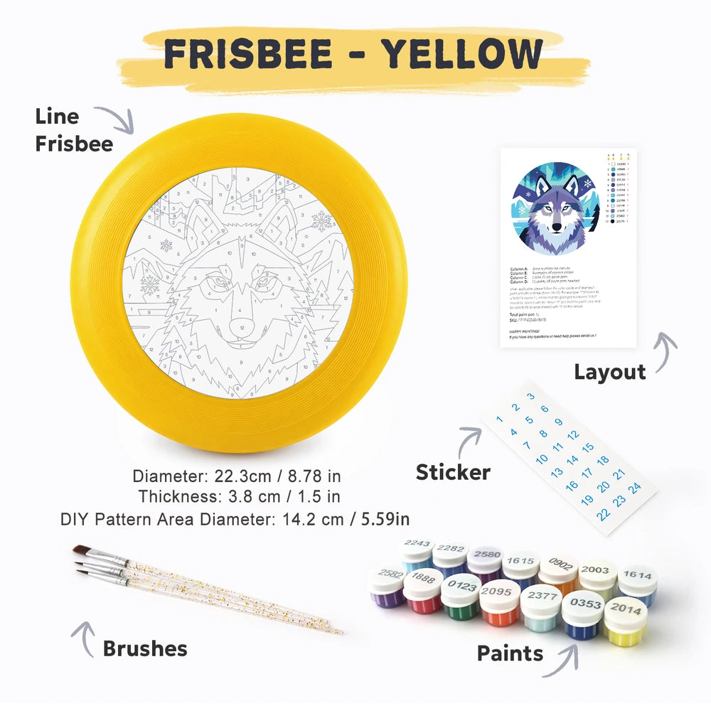 
Paint by Numbers - Frisbee | Snow Wolf