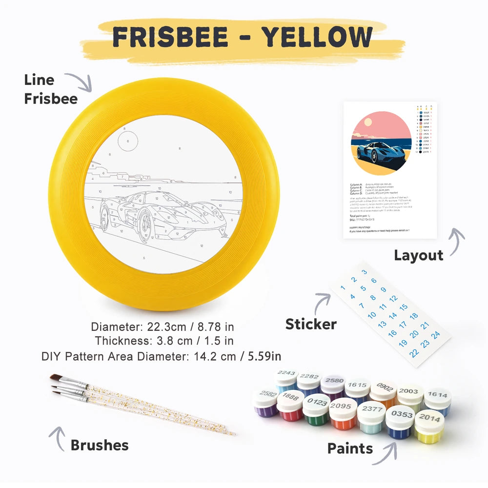 
Paint by Numbers - Frisbee | Sports Car at Dusk