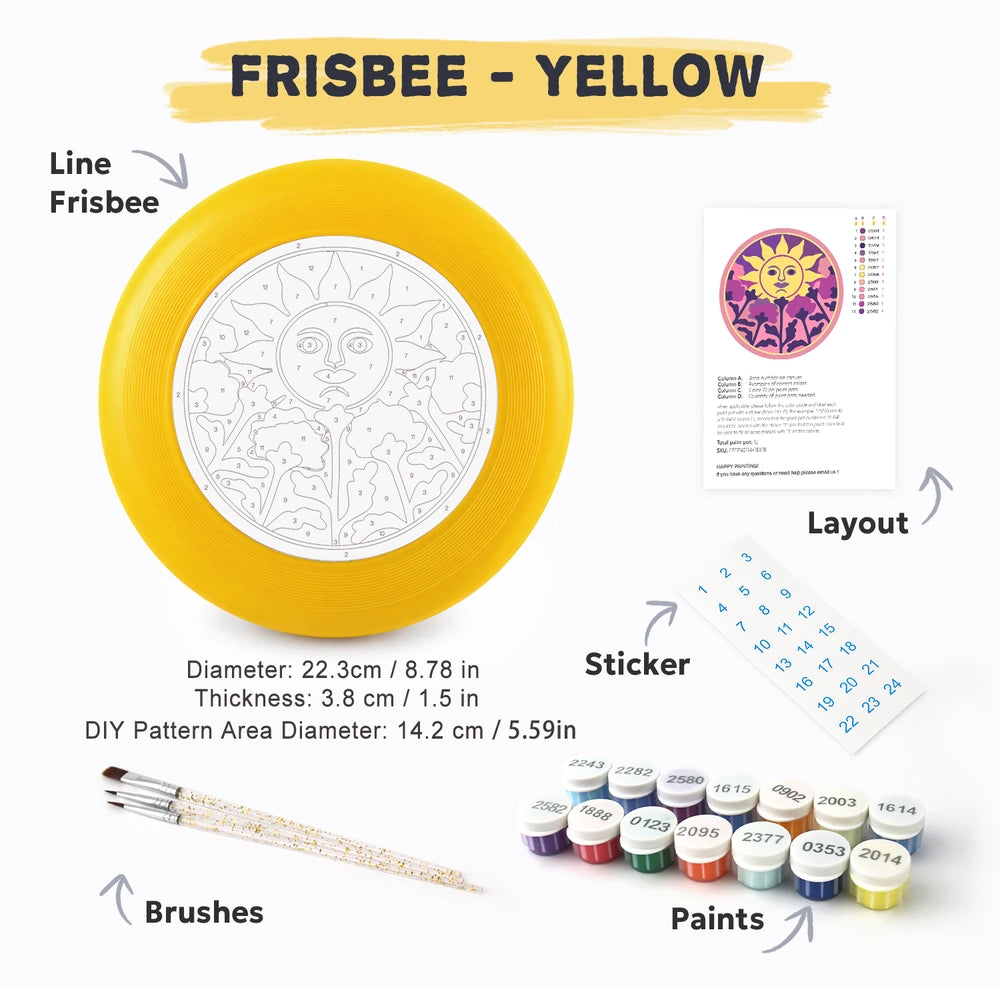 
Paint by Numbers - Frisbee | Sun Face and Thistles
