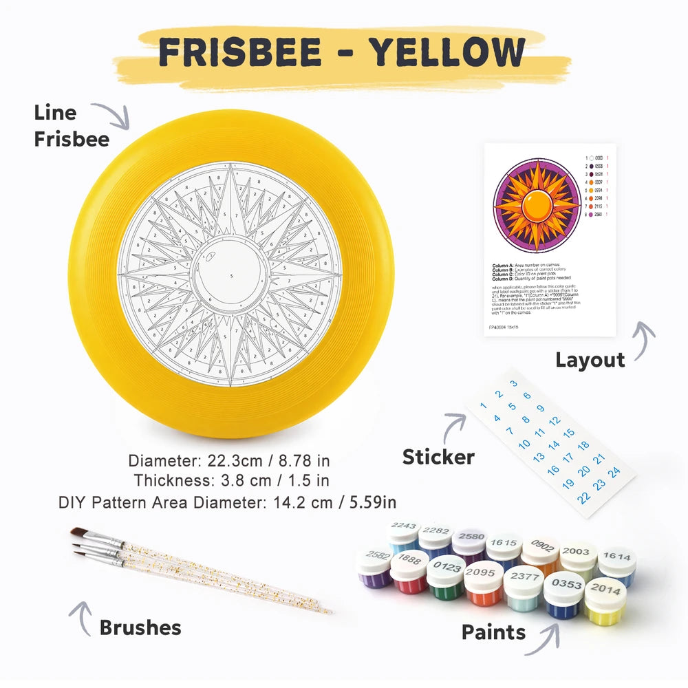 Paint by Numbers - Frisbee | Sun Mandala