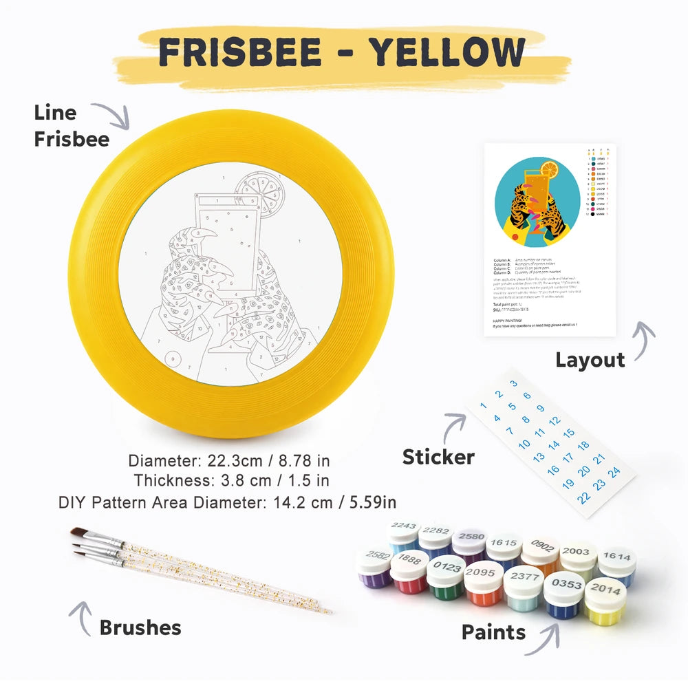 Paint by Numbers - Frisbee | Tiger with a Cocktail