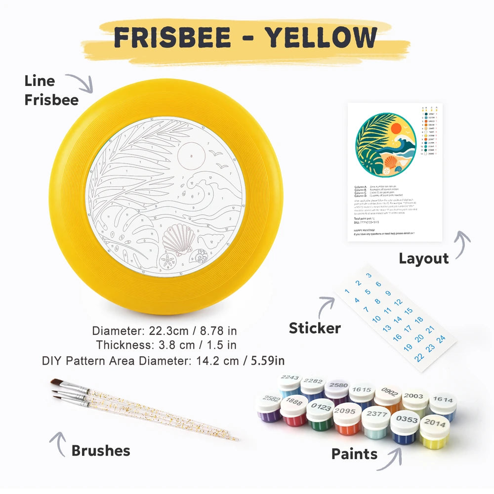 
Paint by Numbers - Frisbee | Tropical Beach Circle