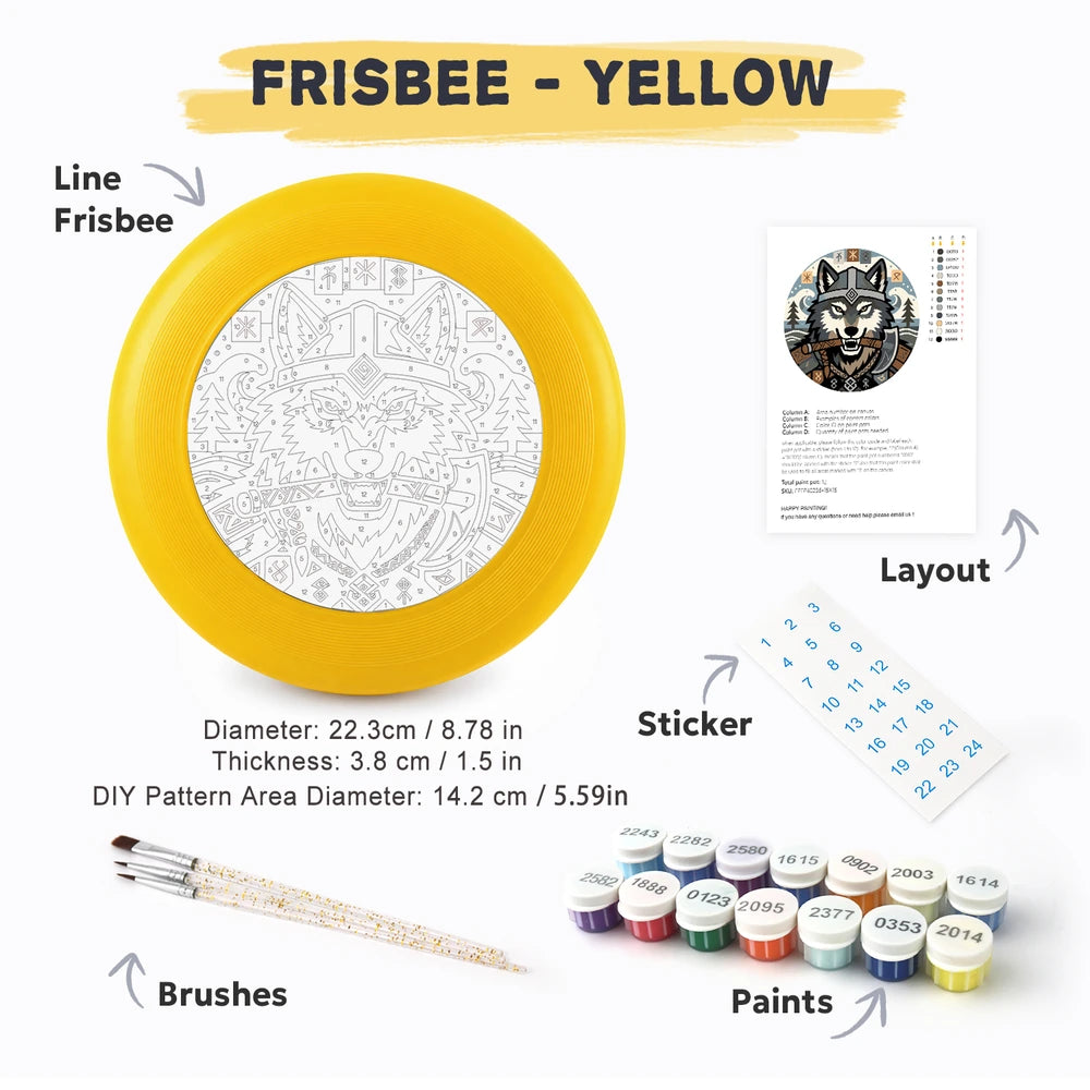 Paint by Numbers - Frisbee | Viking Wolf