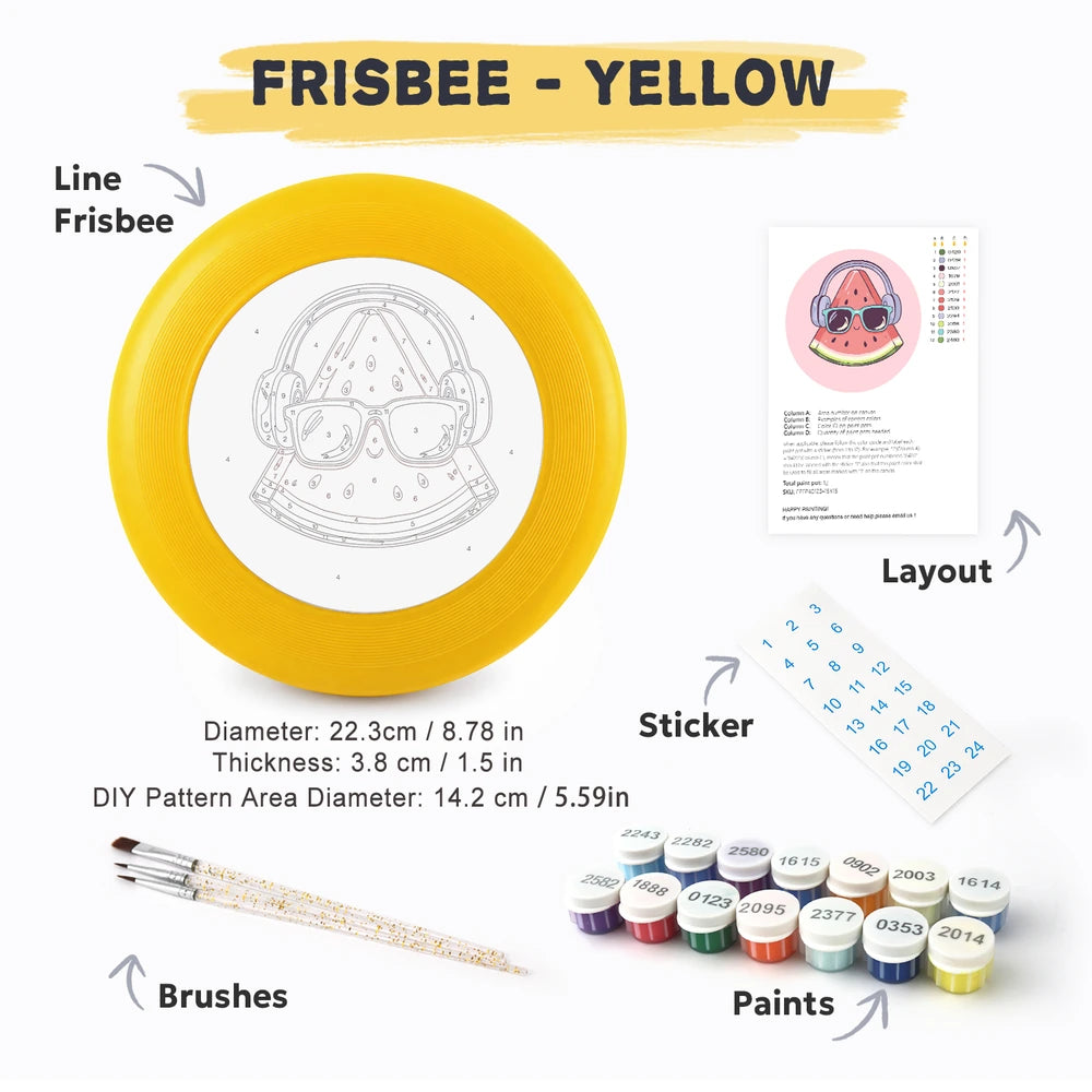 Paint by Numbers - Frisbee | Watermelon with Headphones