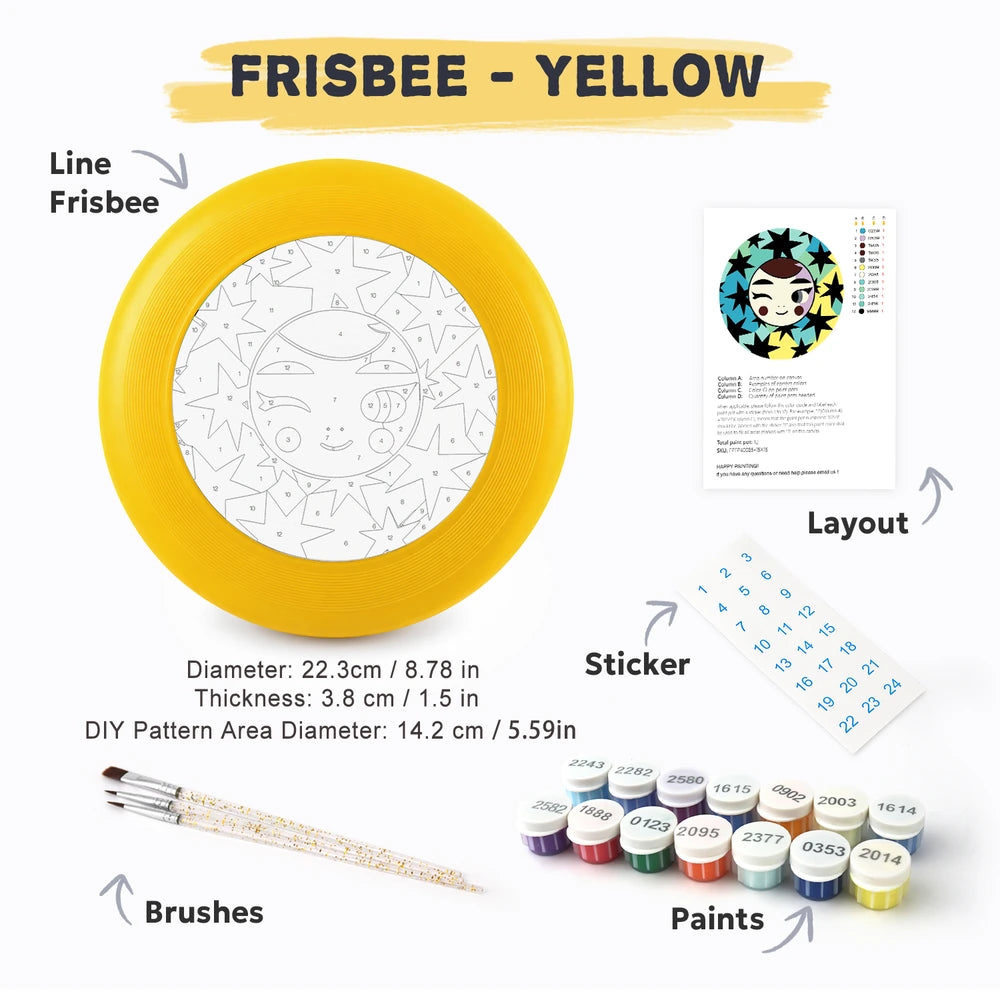 Paint by Numbers - Frisbee | Winking Girl with Stars