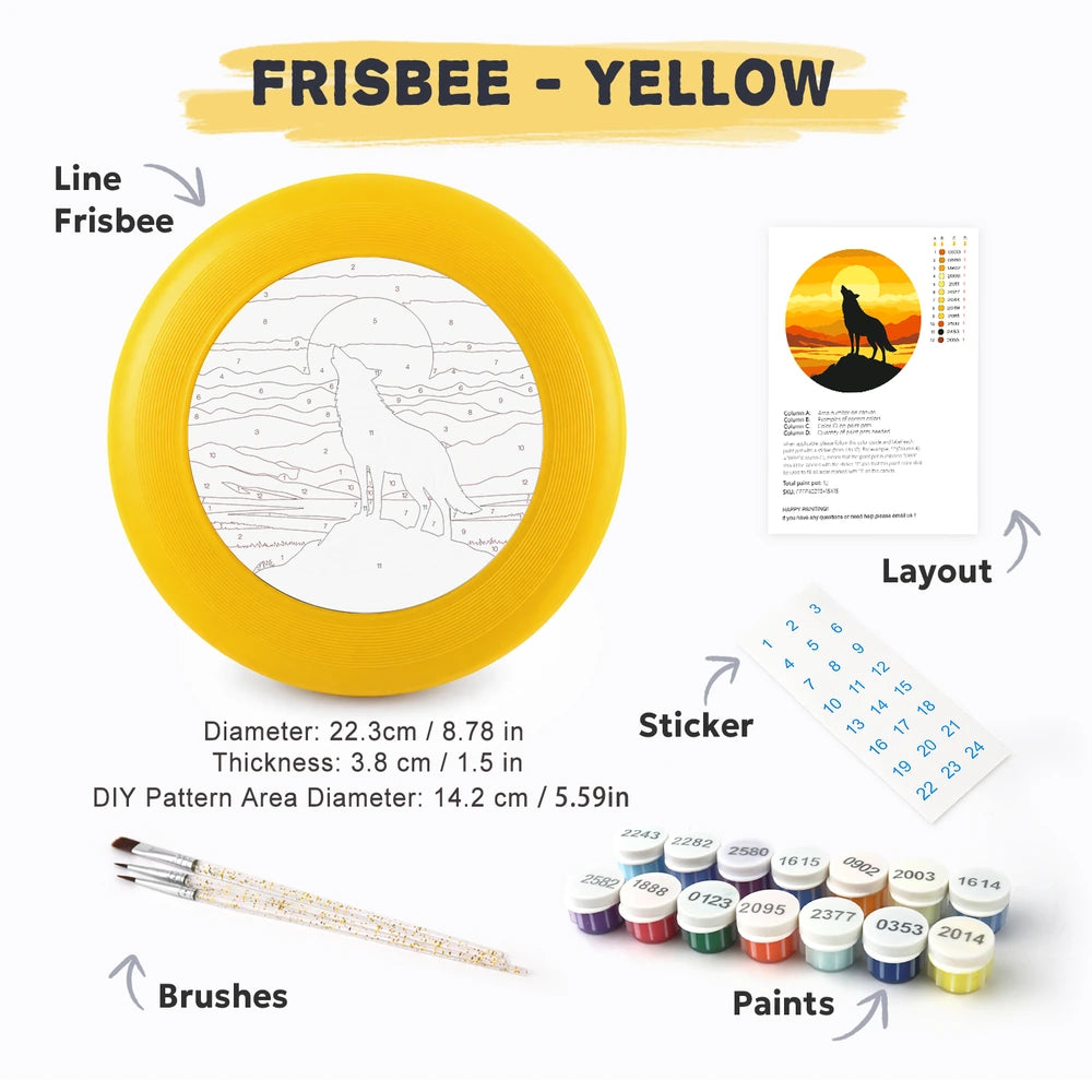 Paint by Numbers - Frisbee | Wolf at Sunset