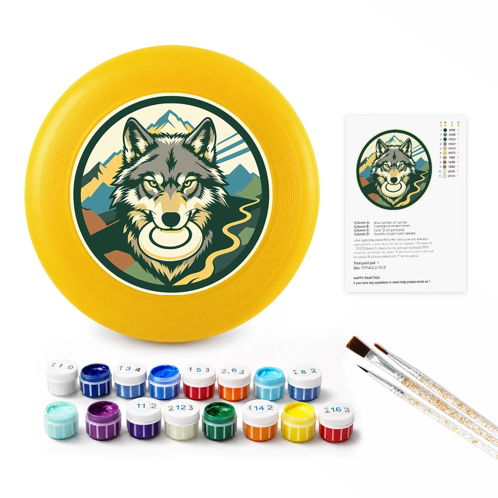 
Paint by Numbers - Frisbee | Wolf in the Mountains