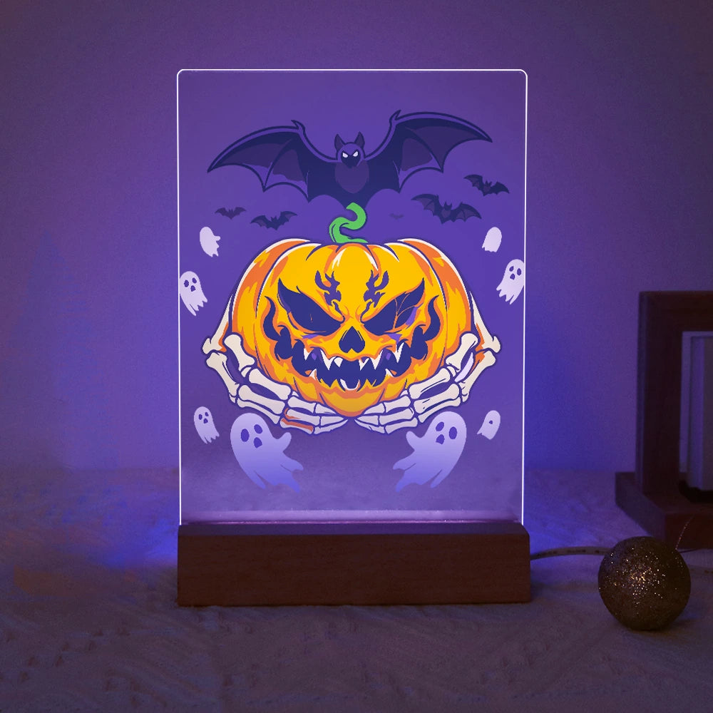
Paint by Numbers - Halloween Light | Bat over the Grinning Pumpkin