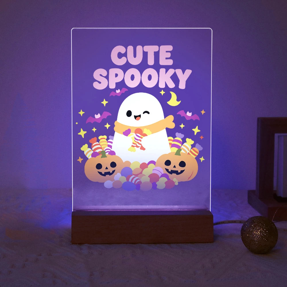 
Paint by Numbers - Halloween Light | Cute Spooky Ghost with Candy