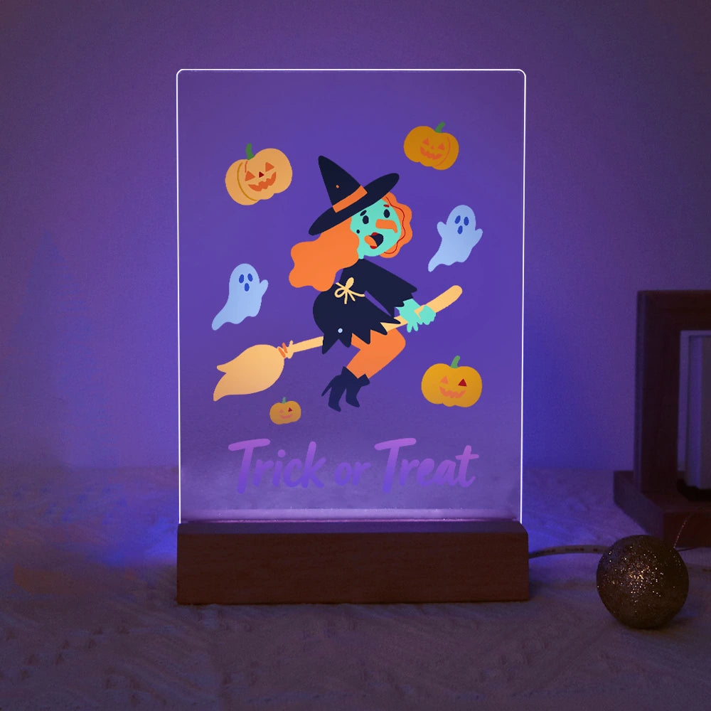 
Paint by Numbers - Halloween Light | Flying Witch Trick or Treat