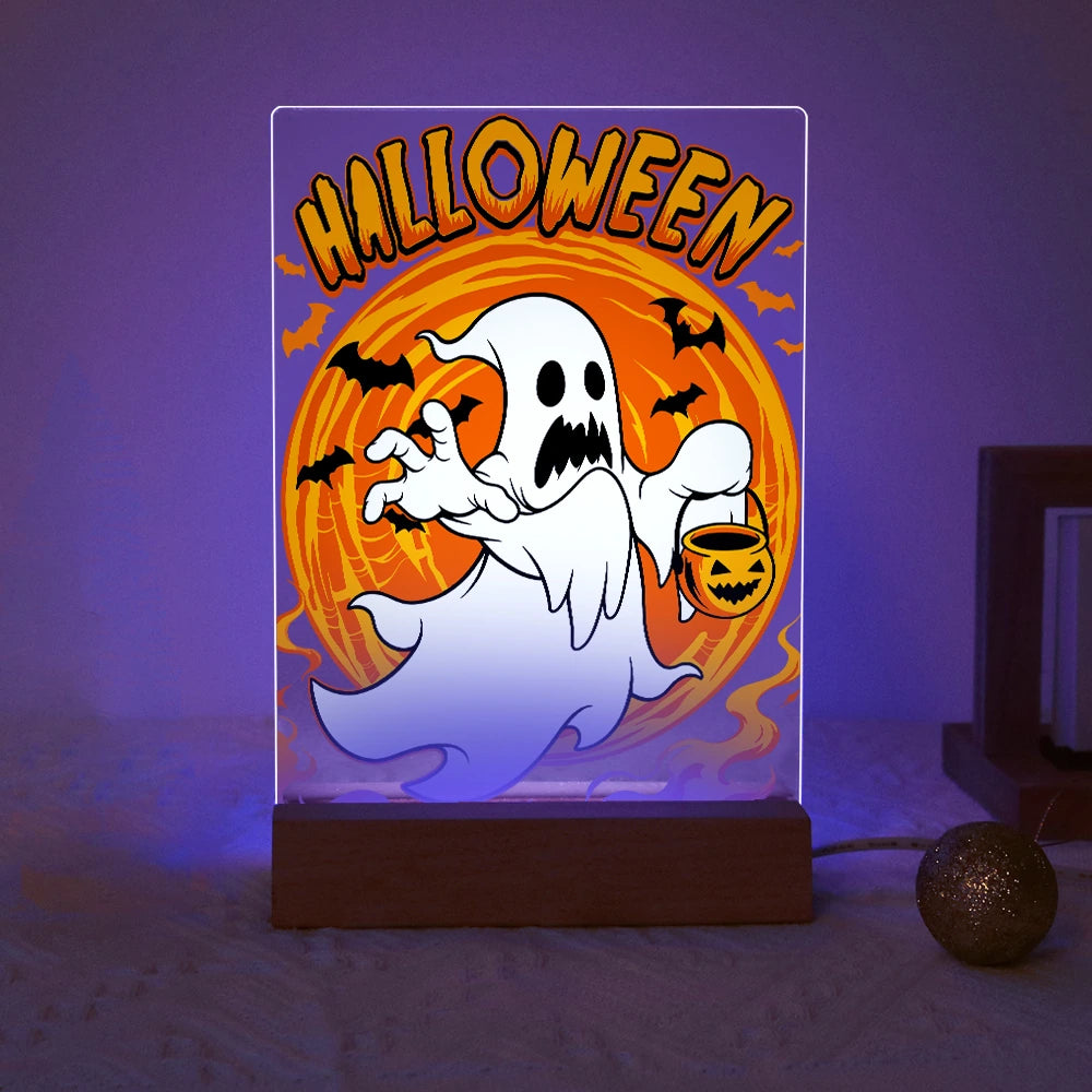 Paint by Numbers - Halloween Light | Ghost with Candy Bucket