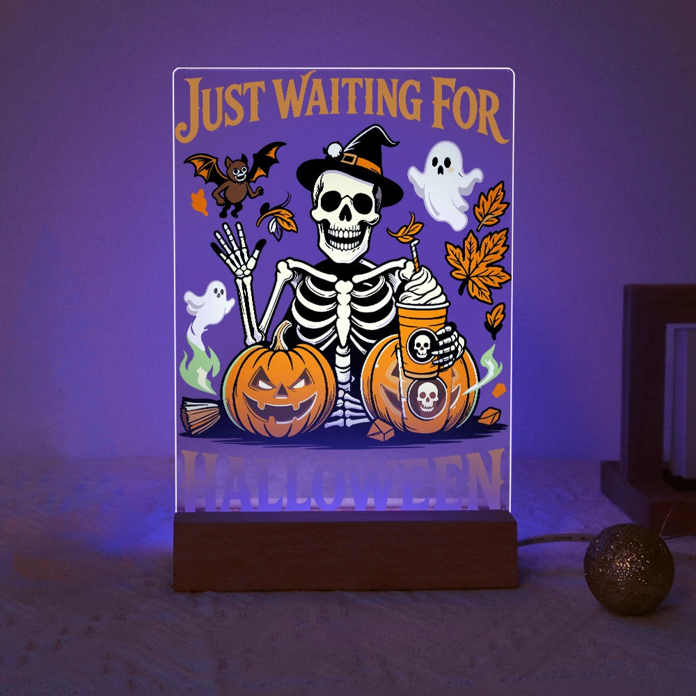 
Paint by Numbers - Halloween Light | Skeleton Waiting for Halloween