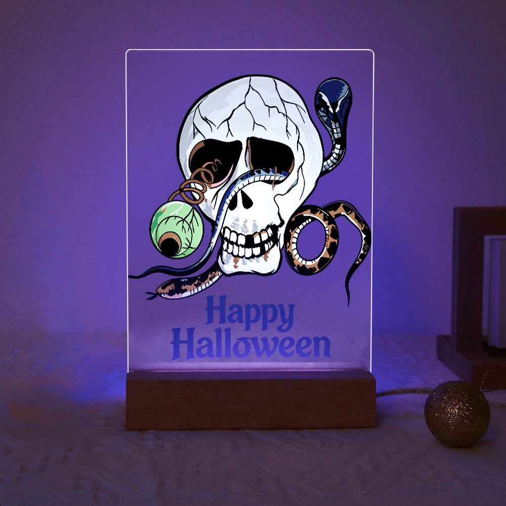 Paint by Numbers - Halloween Light | Skull with Snake and Eye