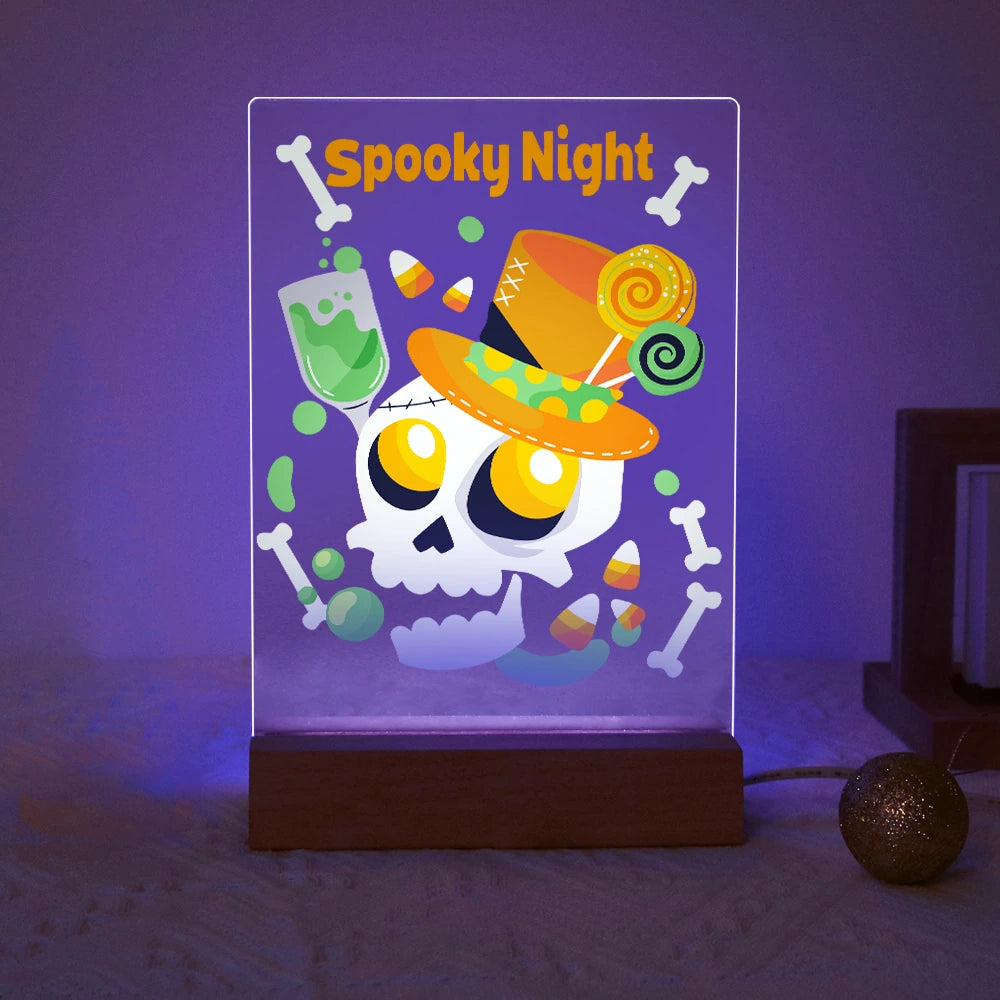 
Paint by Numbers - Halloween Light | Spooky Night Party Skull