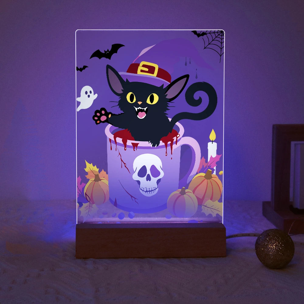 
Paint by Numbers - Halloween Light | Witch Cat in a Teacup