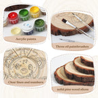 Paint by Numbers - Wood Slice | Gingerbread Reindeer