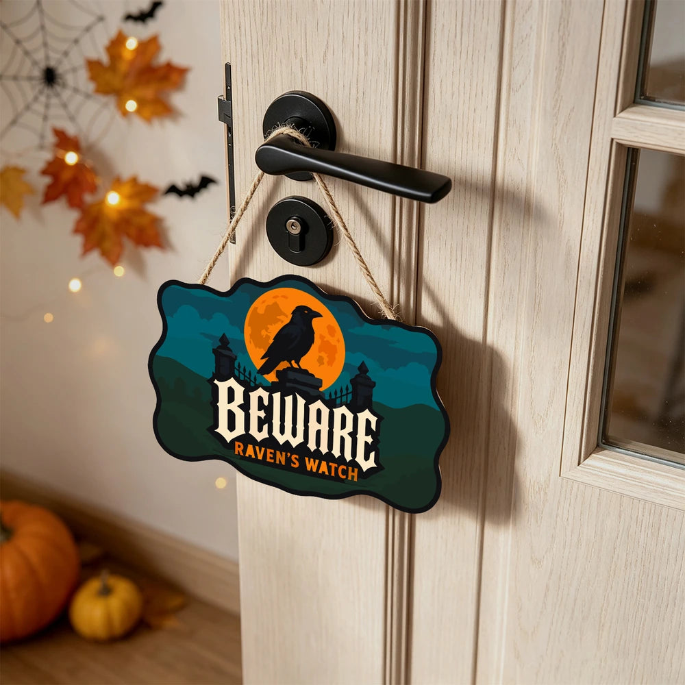 
Paint by Numbers - Wooden Door Hanger | Beware Raven's Watch
