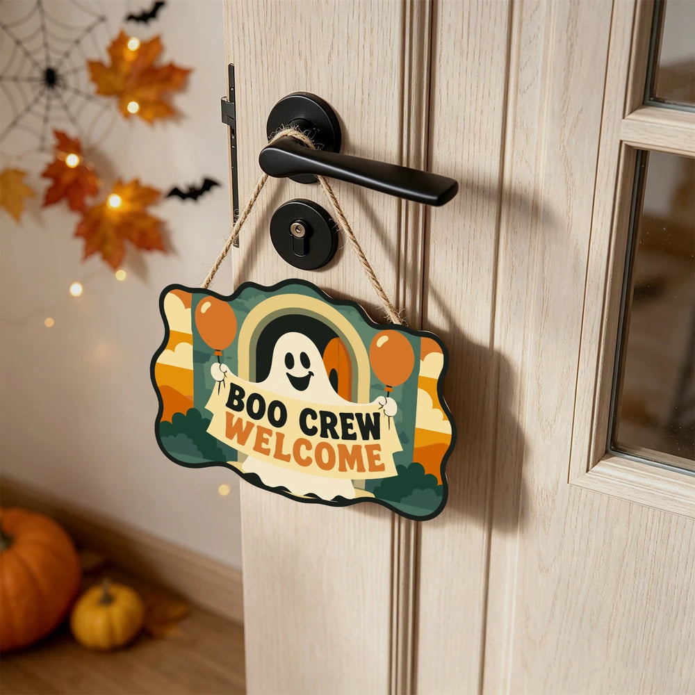 Paint by Numbers - Wooden Door Hanger | Boo Crew Welcome