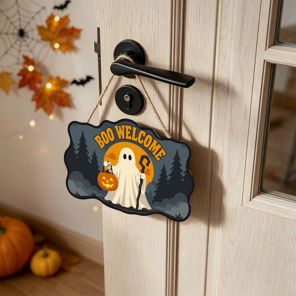 Paint by Numbers - Wooden Door Hanger | Boo Welcome Ghost