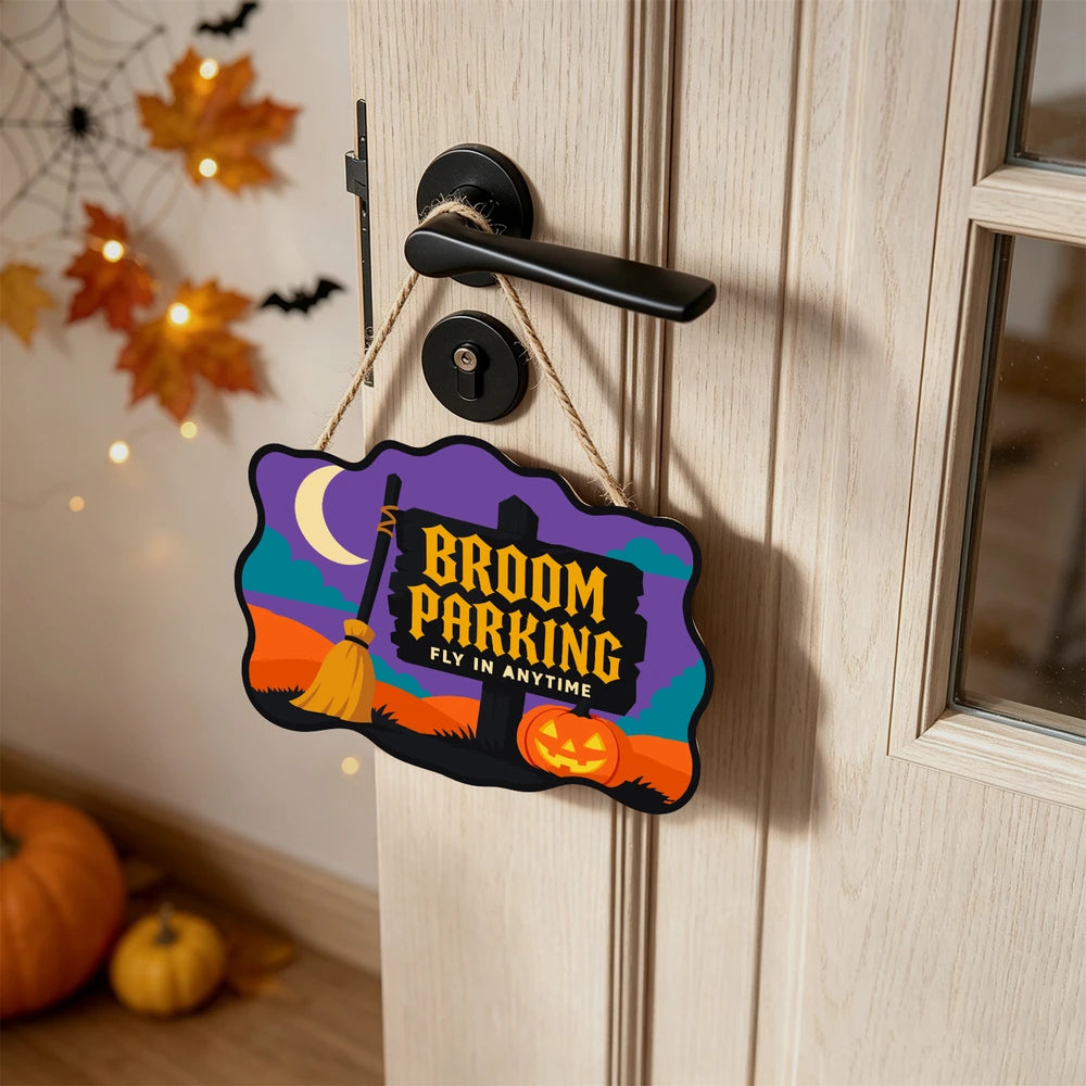 Paint by Numbers - Wooden Door Hanger | Broom Parking