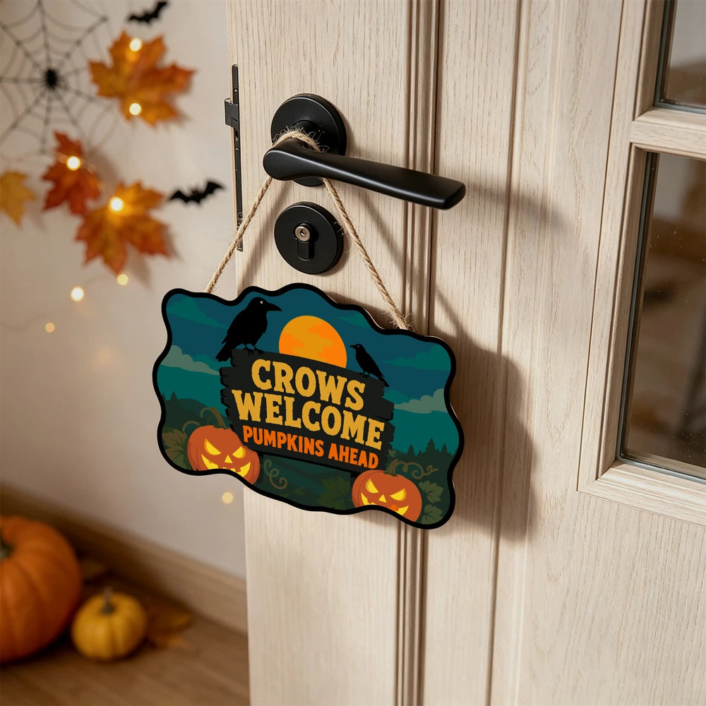 Paint by Numbers - Wooden Door Hanger | Crows Welcome