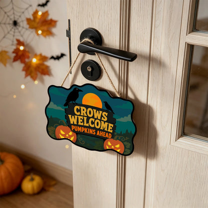 Paint by Numbers - Wooden Door Hanger | Crows Welcome
