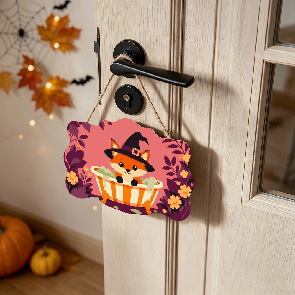 Paint by Numbers - Wooden Door Hanger | Fox Witch in the Bathtub