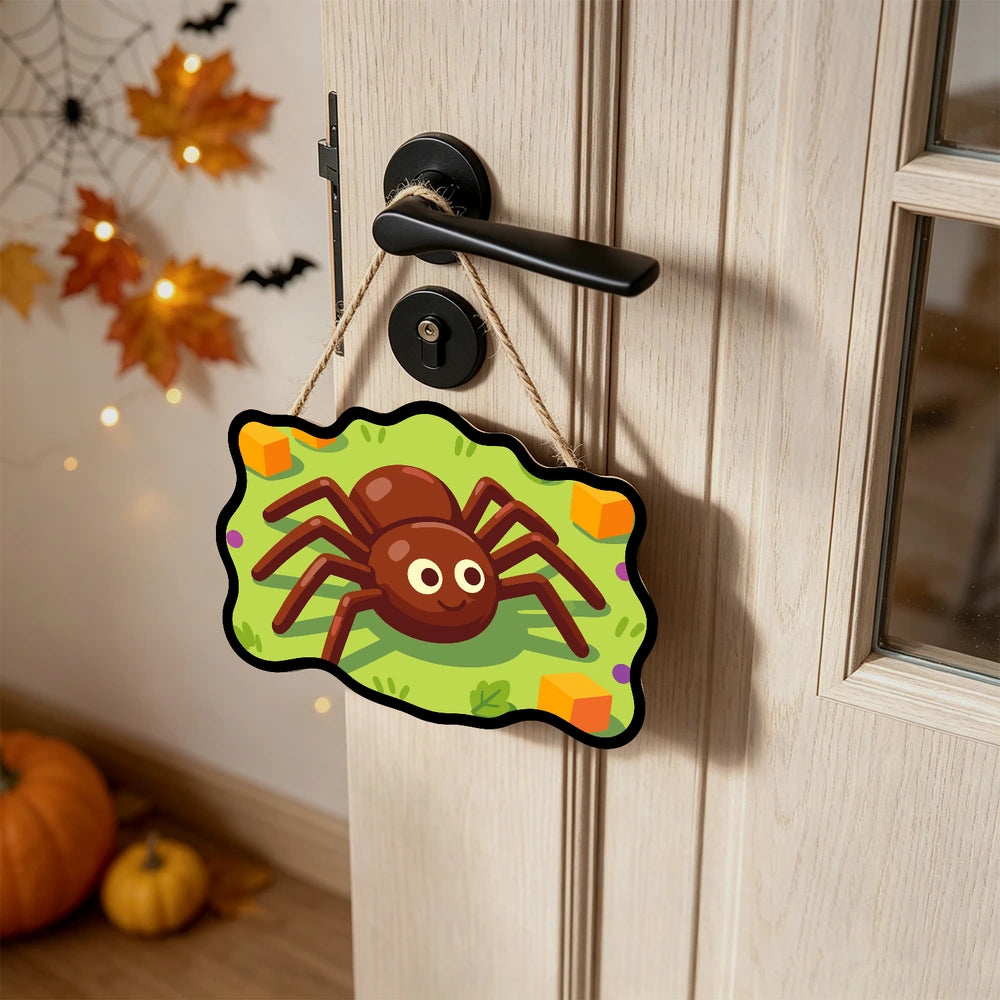 Paint by Numbers - Wooden Door Hanger | Friendly Spider with Candy