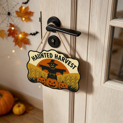 Paint by Numbers - Wooden Door Hanger | Haunted Harvest