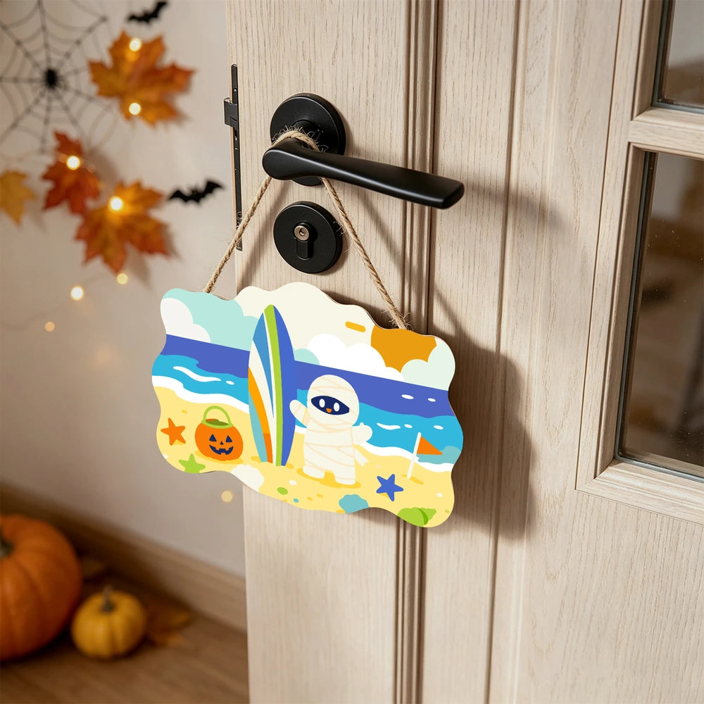 Paint by Numbers - Wooden Door Hanger | Mummy at the Beach
