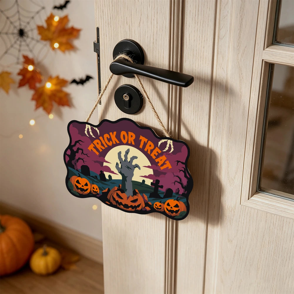 Paint by Numbers - Wooden Door Hanger | Trick or Treat Zombie Hand