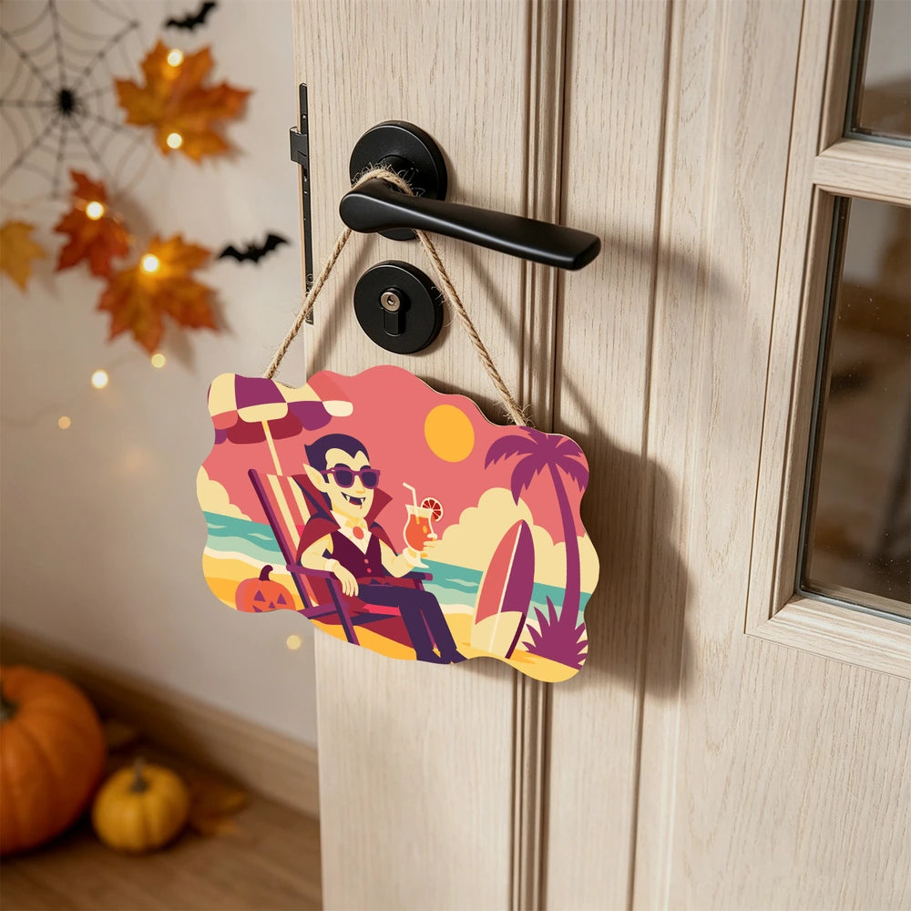 Paint by Numbers - Wooden Door Hanger | Vampire on Vacation