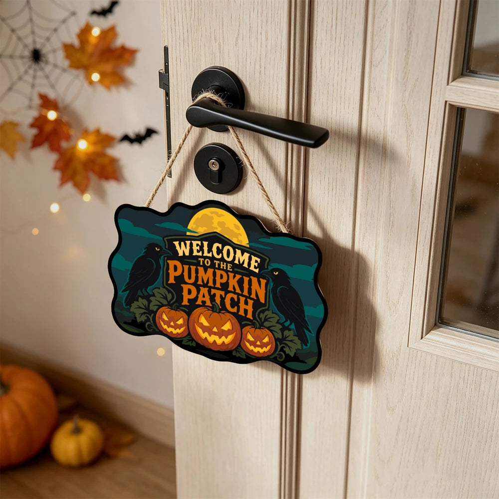 Paint by Numbers - Wooden Door Hanger | Welcome to the Pumpkin Patch Crows