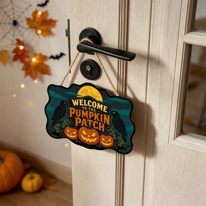Paint by Numbers - Wooden Door Hanger | Welcome to the Pumpkin Patch Crows