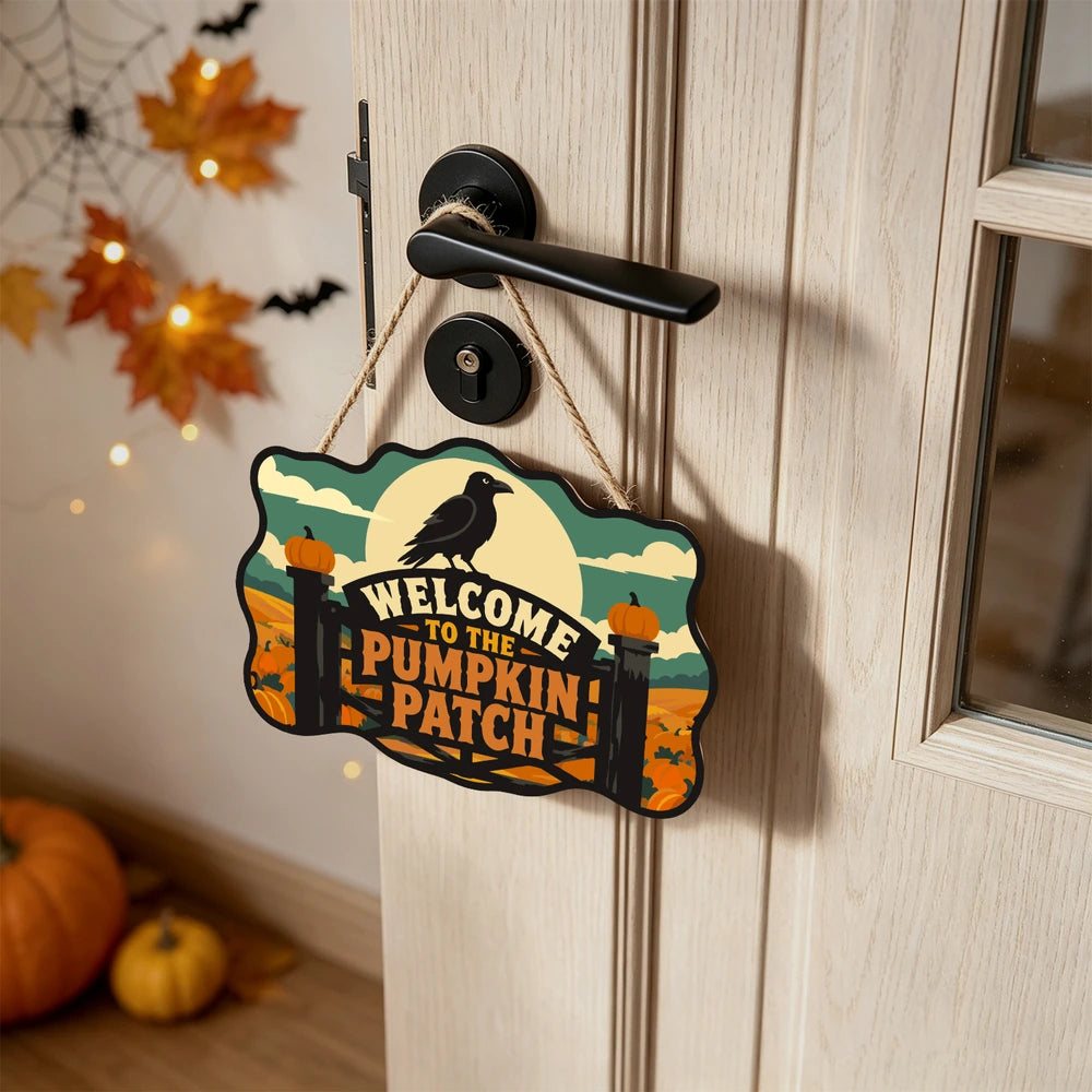 Paint by Numbers - Wooden Door Hanger | Welcome to the Pumpkin Patch Gate