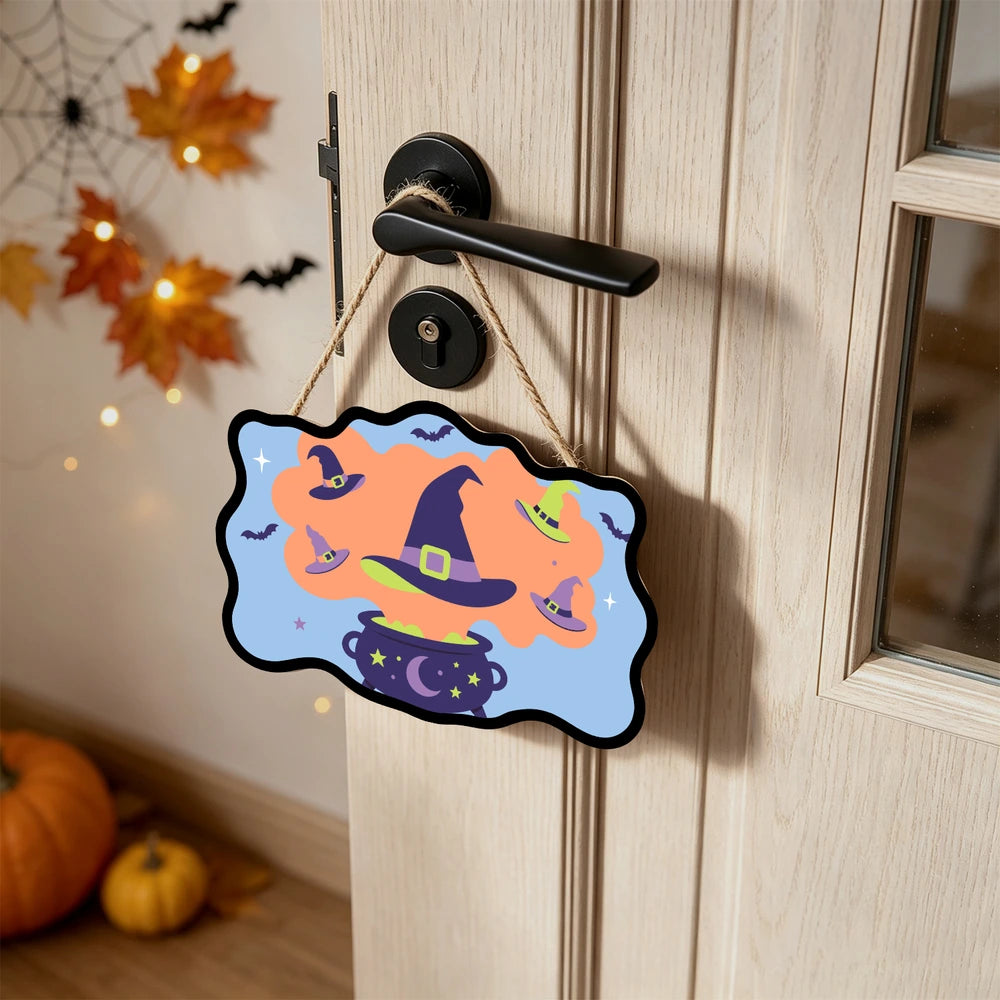 Paint by Numbers - Wooden Door Hanger | Witch Hats from the Cauldron