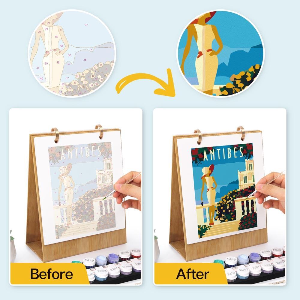 Paint by Numbers - 2026 Desk Calendar - Postcards of the World