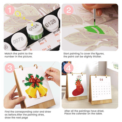 Paint by Numbers - 2026 Desk Calendar - Christmas Cheer