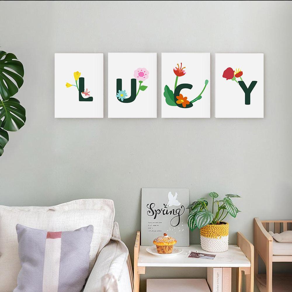 Paint by Numbers – Alphabet Painting Kit | A to Z Floral Letters