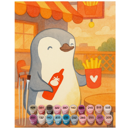Paint by Numbers - penguin fries by Mr. & Mrs. Panda