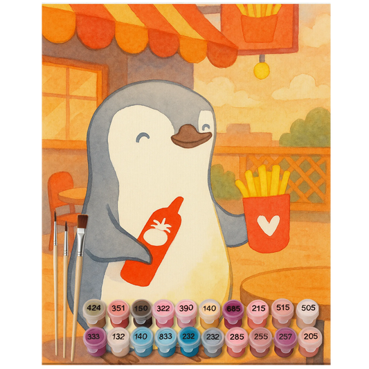 Paint by Numbers - penguin fries by Mr. & Mrs. Panda
