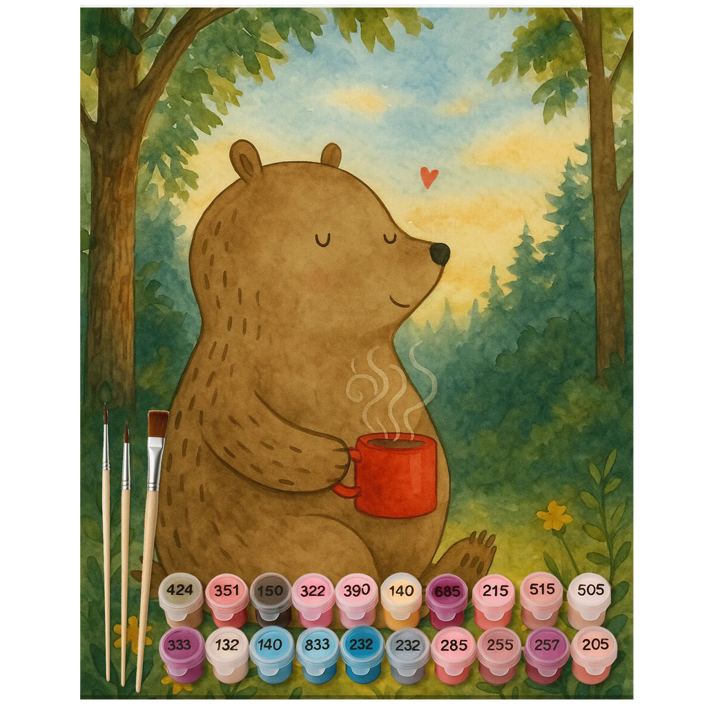 Paint by Numbers - Bear Coffee by Mr. & Mrs. Panda