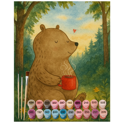 Paint by Numbers - Bear Coffee by Mr. & Mrs. Panda