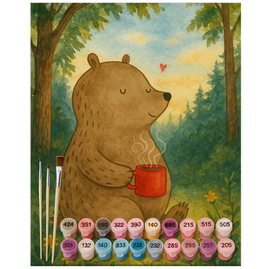 Paint by Numbers - Bear Coffee by Mr. & Mrs. Panda