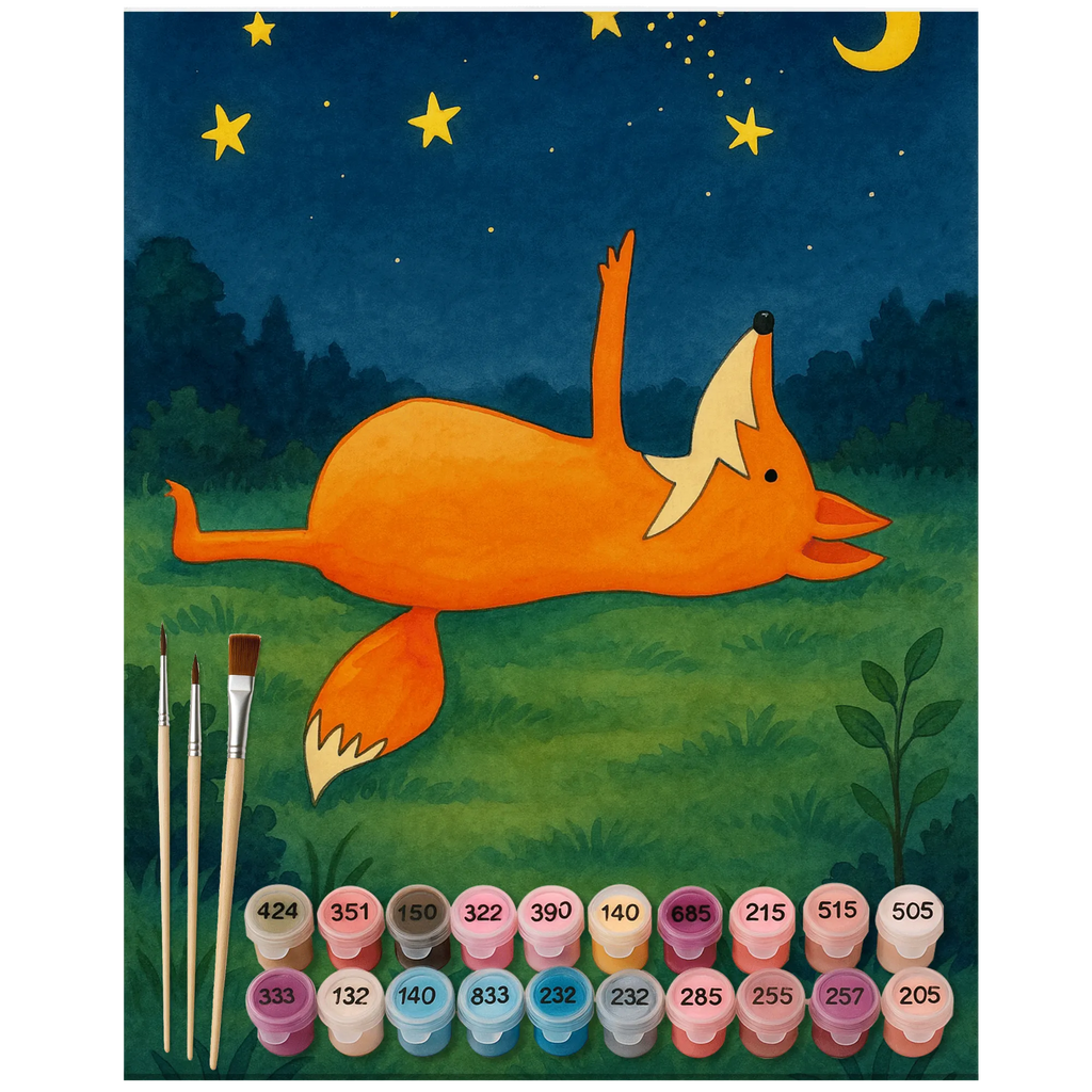 Paint by Numbers - Fox and stars by Mr. & Mrs. Panda