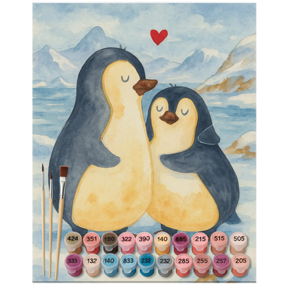 Paint by Numbers - penguin hugging by Mr. & Mrs. Panda