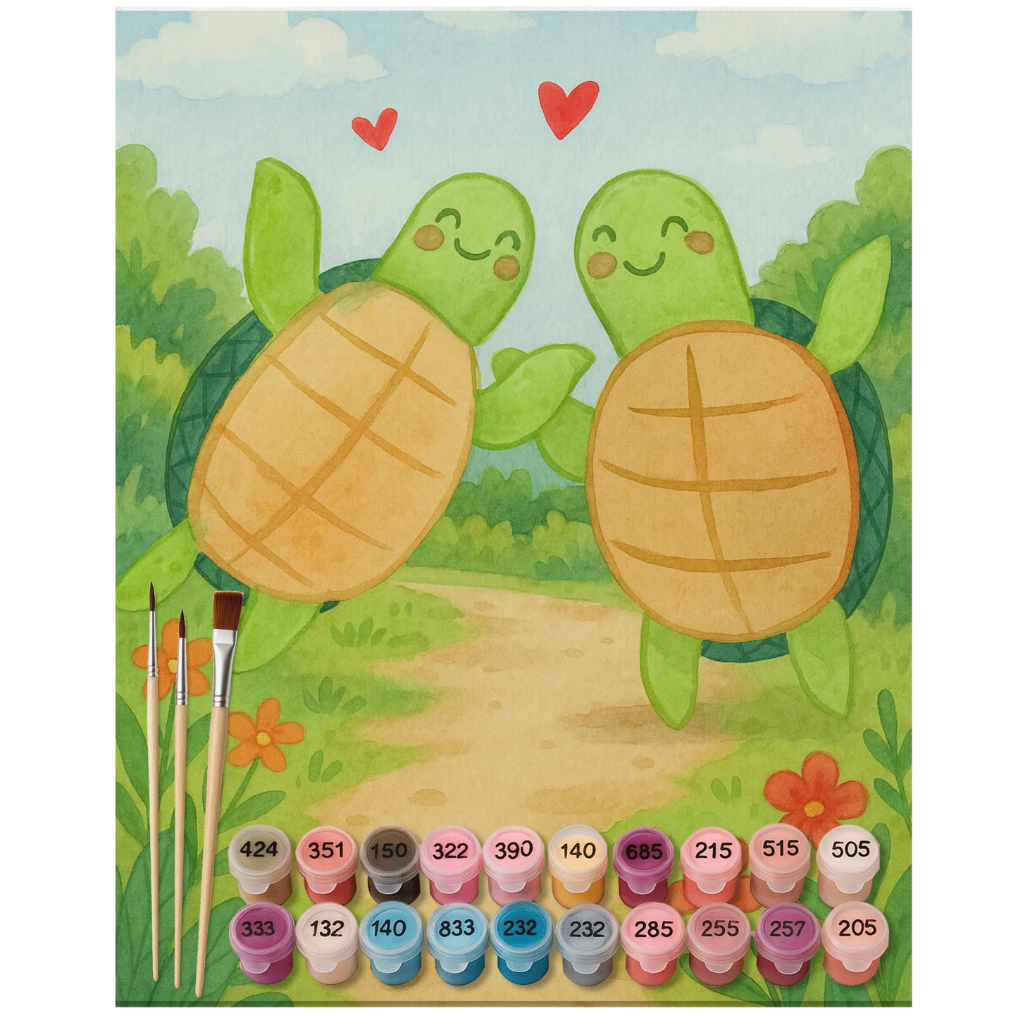 Paint by Numbers - turtle pair by Mr. & Mrs. Panda